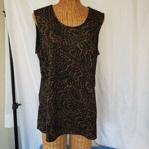 Caroline Rose Animal Print Jacket & Top Set - XL